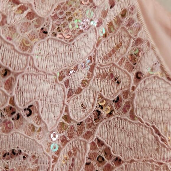 Jona Michelle GIRLS Lace Dress 5 Bow Tulle Glitter Party PINK GLITTER 5 - Picture 11 of 12